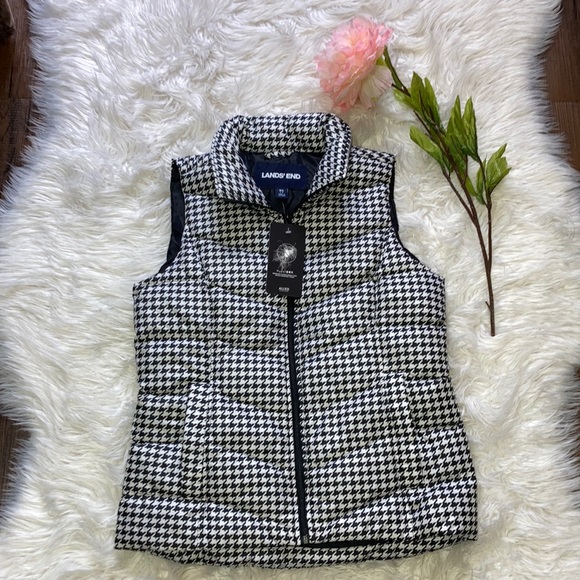 Xs Houndstooth Puffer Vest 